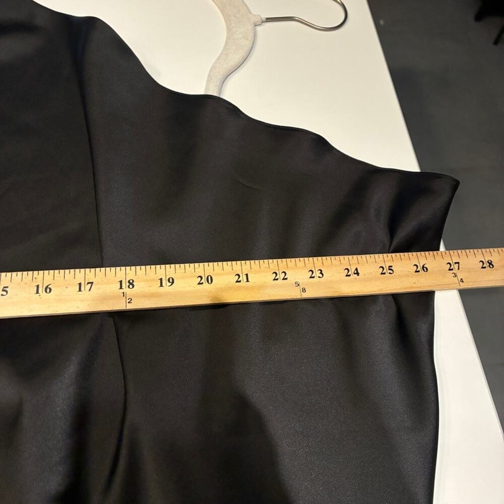 Just Bee Queen Black Satin Kaftan Maxi Dress Sz Small - Picture 7 of 9